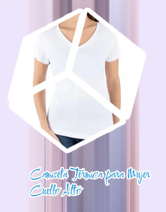 Camiseta termica cuello alto mujer